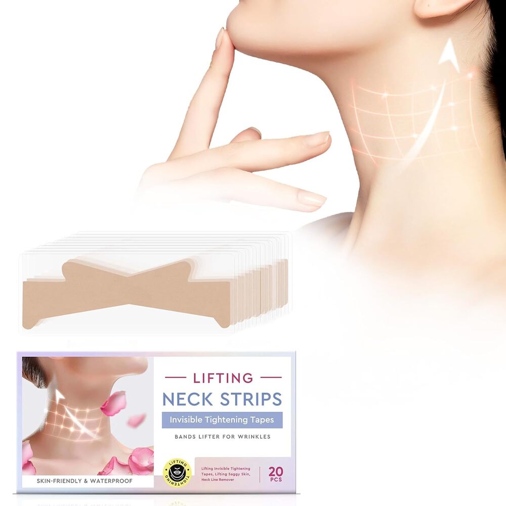 20 PCS Neck Lift Tape Invisible Neck Strips Wrinkle Tightening Skin Tape